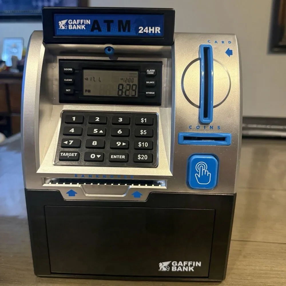Gaffin ATM Savings Bank Debit Card Electronic Piggy Bank Money Toy - No Card